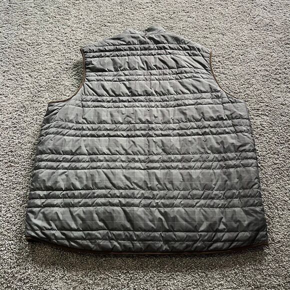 Tommy Bahama Vest Blue Gray Reversible Quilted Puffer Snap Jacket Mens Size 2XL - Picture 4 of 8